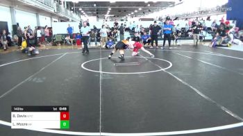 140 lbs Quarterfinal - Bradley Davis, Walton Takedown Club vs Landon Moore, Morris Fitness