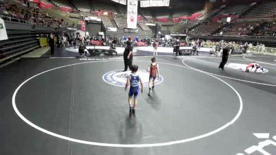 71 lbs Champ. Round 1 - Emanuel Chambers, Poway Wrestling vs Pierce Trainor, Monster Garage Wrestling