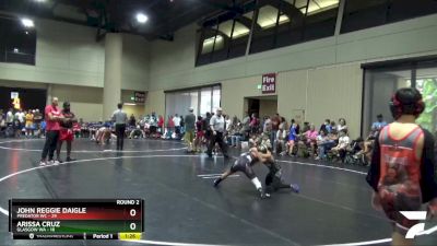 85 lbs Round 2 (6 Team) - John Reggie Daigle, Predator WC vs Arissa Cruz, Glasgow WA