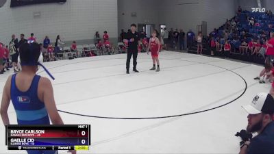 108 lbs Round 5 (6 Team) - Bryce Carlson, Kansas Red Boys vs Gaelle Cid, Illinois Boys