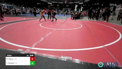 100 lbs Semifinal - Kody Perry, Vian Wrestling Club vs Tristan Culton, Pitbull Wrestling Academy