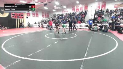 190 lbs Cons. Round 3 - Karina Aviles, Corona Senior vs Emely Vega, Cajon