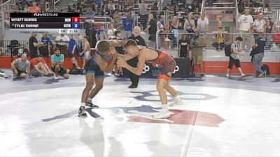 138 lbs Cons. Round 5 - Wyatt Burns, Machine Shed Wrestling vs Tylin Thrine, New Castle Youth Wrestling Club