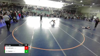 85 lbs Quarterfinal - Driggs Deeter, Sanderson Wrestling Academy vs Knox Jensen, Idaho Falls Tiger Wrestling