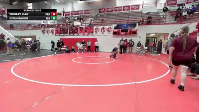 JH 155 lbs Quarterfinal - Liyah Gaines, ALTUS JH vs Brinley Clay, Southmoore JH