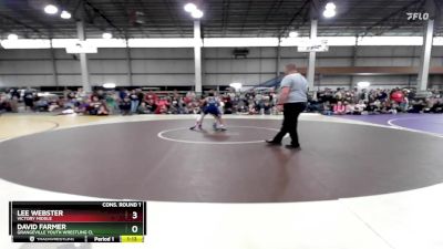 115 lbs Cons. Round 1 - David Farmer, Grangeville Youth Wrestling Cl vs Lee Webster, Victory Middle