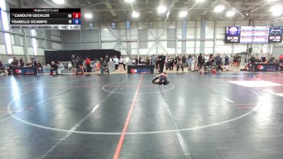 U17 Women - 53 lbs Cons. Round 6 - Carolyn Geckler, OH vs Ysabelle Ocampo, IN