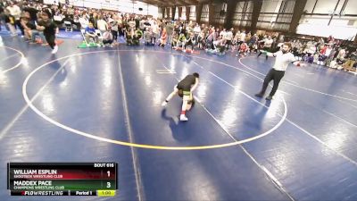 68 lbs Quarterfinal - Maddex Pace, Champions Wrestling Club vs William Esplin, Shootbox Wrestling Club