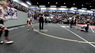 64 lbs Quarterfinal - August Milligan, Pauls Valley Panther Pinners vs Gage Waldrup, F-5 Grappling