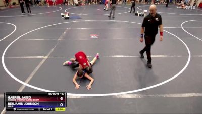 67 lbs Round 2 - Gabriel Jasso, Pursuit Wrestling Minnesota vs Benjamin Johnson, ANML