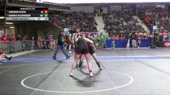 140 lbs Cons. Round 2 - Addison Davis, Jayhawk Wrestling vs Danika Flickinger, South Central Punisher