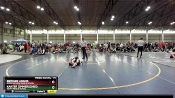 70 lbs Cons. Round 4 - Karter Zimmerschied, South Middle School vs Bridger Adams, Mountain View Middle School