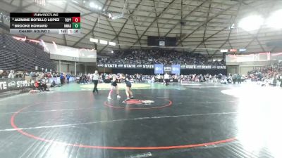 Girls 2A 130 lbs Champ. Round 2 - Brooke Howard, North Mason (Girls) vs Jazmine Botello Lopez, Toppenish (Girls)