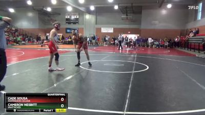 174 lbs Quarterfinal - Cade Sousa, Huntingdon College vs Cameron Nesbitt, Unattached