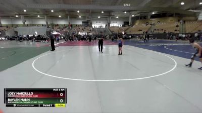 75 lbs Cons. Round 1 - Joey Marzullo, Nolensville Wrestling Club vs Baylen Mann, Buckhorn Youth Wrestling Club