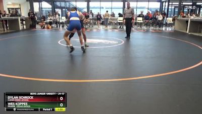 JV-17 lbs Round 2 - Wes Koppes, Prairie, Cedar Rapids vs Dylan Schrock, Clear Creek-Amana