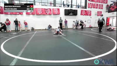 49 lbs Quarterfinal - Grayson Mortimer, Standfast vs Finlee Sellers, Rough Riders