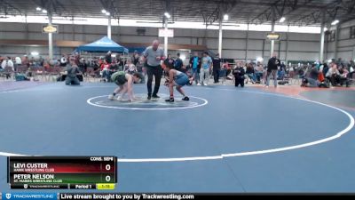 105 lbs Cons. Semi - Levi Custer, Hawk Wrestling Club vs Peter Nelson, St. Maries Wrestling Club