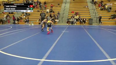 85 lbs 5th Place Match - Miles Maes, Mollitium Wrestling Club vs Jade Thomas, Team Apex