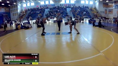 120 Blue Round 5 - LUKE ALCUS, Cypress Creek H S vs Brandon Khamis, Hagerty