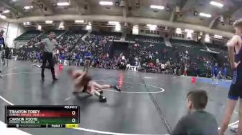 70 lbs Round 2 (6 Team) - Carson Foote, Midwest Destroyers vs Traxton Tobey, Kearney Matcats - Blue