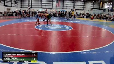 132 lbs Semis & 1st Wb (8 Team) - Caden Carter, GREAT BRIDGE WRESTLING CLUB vs Aronde `Bam` Phillips, FCA LYNCHBURG