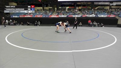 138 lbs 3rd Place Match - Samantha Barragan, Texas Wesleyan vs Maci Avila, Midland