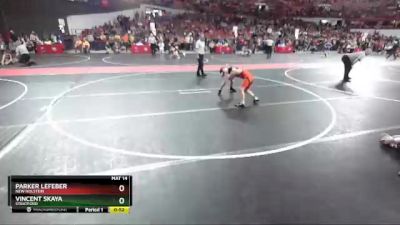 90 lbs Quarterfinal - Parker Lefeber, New Holstein vs Vincent Skaya, Stratford