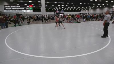 155 lbs Cons. Sub-quarters - Adrian Grosvenor, Siouxland Wrestling Academy vs William Theofanopoulos, Legends Of Gold Las Vegas
