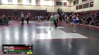 155 lbs Cons. Round 2 - Erika Power, Osage vs Kiana Lopez, Clear Creek-Amana