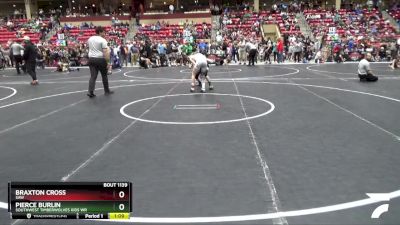 100 lbs Cons. Round 2 - Braxton Cross, SAW vs Pierce Burlin, Southwest Timberwolves Kids Wr