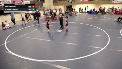 8U GIRLS - 49.6-54.4 Semis - Marissa Moyer, Waconia Wrestling Club vs Diana Jarrett, Shakopee Mat Club