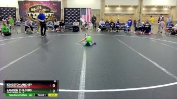 52 lbs Round 5 (8 Team) - Kingston Archey, Cleveland Wrestling vs Landon Childers, Contenders WA