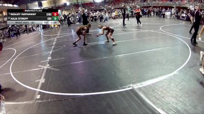 82 lbs Champ. Round 1 - Kealey Hathaway, Sutherland Youth Wrestling Club vs Julia Streff, CWO