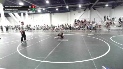 65 lbs Semifinal - Braxton Rodriguez, Rising Sun WC vs Roman Carter, Mat Demon WC