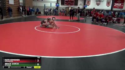 120 lbs Round 2 - Nate Edmonds, Washington vs Brock Garcia, Ottumwa