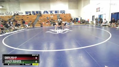 149 lbs Cons. Semis (16 Team) - Vicente Rodarte, Santa Rosa Junior College vs Owen Willis, Sierra College