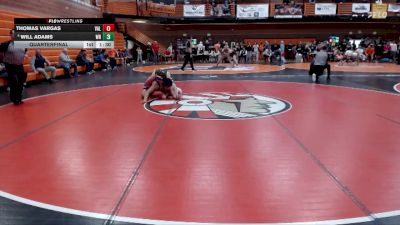 190 lbs Quarterfinal - Thomas Vargas, Valley vs Will Adams, Wood River