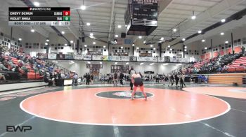 117 lbs Round Of 16 - Chevy Schuh, Sallisaw Lady Black Diamonds vs Violet Rhea, Tahlequah JH Girls