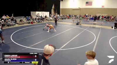 106 lbs Cons. Semi - Owen LaRose, Pinnacle Wrestling Club vs Gavin Olson, Minnesota