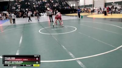 197 lbs Cons. Round 4 - Tyler Ziek, Colorado State University - Pueblo vs Brady Samuelson, Colorado Mesa University