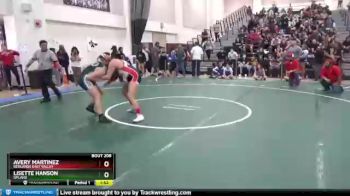 150 lbs Champ. Round 2 - Avery Martinez, Redlands East Valley vs Lisette Hanson, Upland