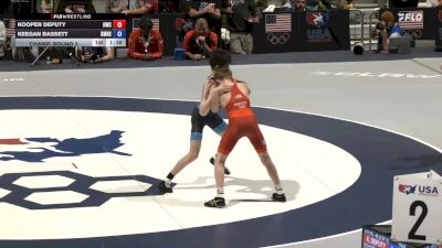 45 (2 of 3) Champ. Round 2 - Kooper Deputy, Orchard Wrestling Club vs Keegan Bassett, Bishop McCort High School Wrestling