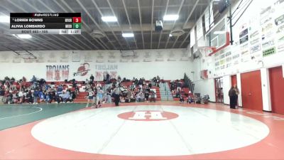 105 lbs Quarterfinal - Lorien Bowns, Nyssa vs Alivia Lombardo, Middleton