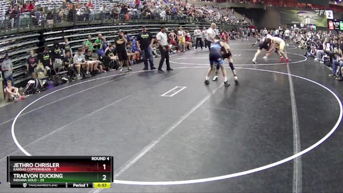 102 lbs Round 4 (6 Team) - Traevon Ducking, Indiana Gold vs Jethro ...