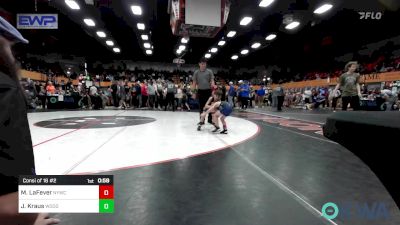 52 lbs Consi Of 16 #2 - Maxen LaFever, Newcastle Youth Wrestling vs Jentzen Kraus, Woodward Youth Wrestling