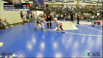 58 lbs Final - Lane Plumlee, Mustang Bronco Wrestling Club vs Treble Castor, Woodward Youth Wrestling