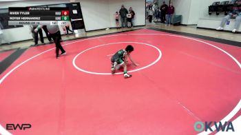 55 lbs Round Of 16 - River Tyler, Hulbert vs Royer Hernandez, Gore Pirates Youth Wrestling