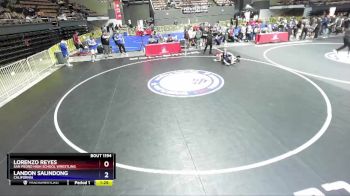 106 lbs Champ. Round 2 - Lorenzo Reyes, San Pedro High School Wrestling vs Landon Salindong, California