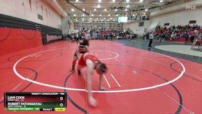 190 lbs Semifinal - Robert Fatongiatau, Rock Canyon vs Liam Cook, Smoky Hill